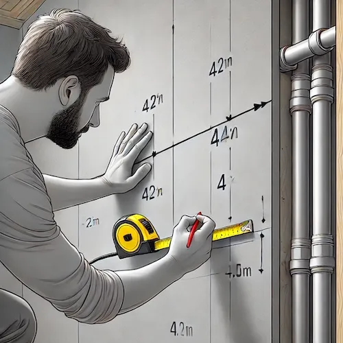 Step 1: Measuring and marking the drywall sheet