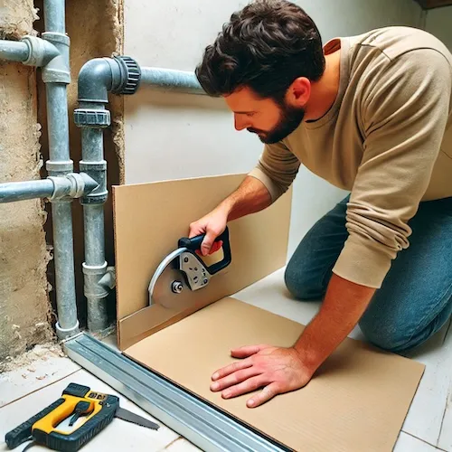 Step 2: Cutting the drywall sheet