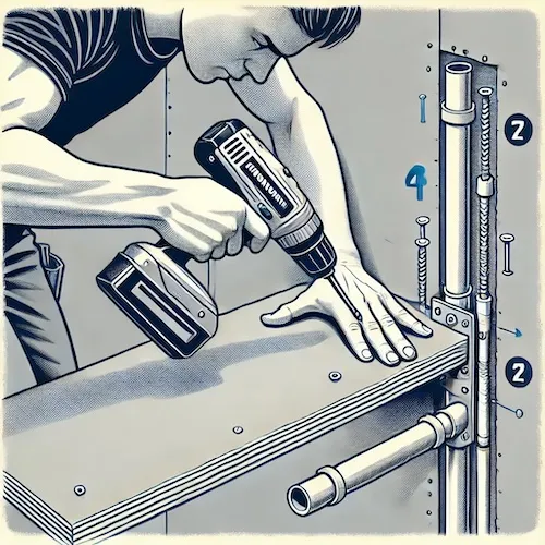 Step 4: Securing the drywall sheet to the wall