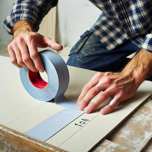 Step 5: Applying drywall tape over the seams